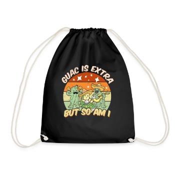 Avocado Guacamole Mexican Mexico Latino - Drawstring Bag - black - Front