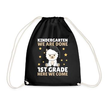 Kids Kindergarten graduate Alpaka 1st grade - Turnbeutel - Schwarz - Vorne