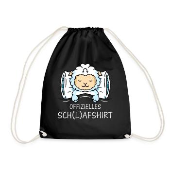 Schafe Schafherde Bauernhof Landwirt Schäfer - Turnbeutel - Schwarz - Vorne