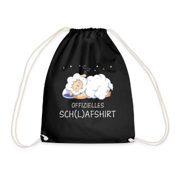 Schafe Schafherde Bauernhof Landwirt Schäfer - Turnbeutel - Schwarz - Vorne