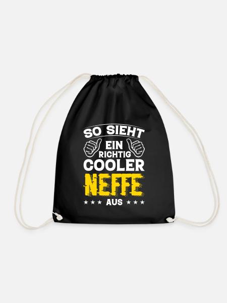 Neffe Neffe Geburtstag Neffe Sprüche Bester Neffe - Turnbeutel - Schwarz