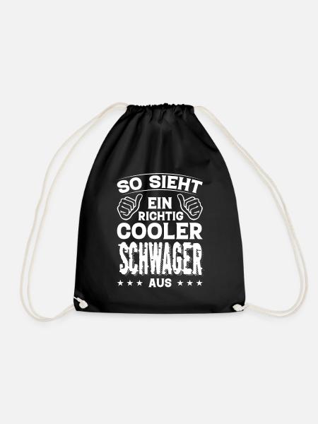 Schwager Schwager Geburtstag Schwager Sprüche - Turnbeutel - Schwarz