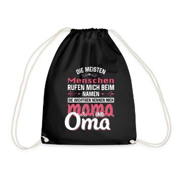 Mama und Oma - Turnbeutel - Schwarz - Vorne