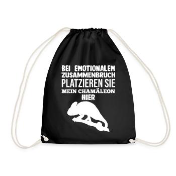 Platzieren Sie mein Chamäleon - Turnbeutel - Schwarz - Vorne