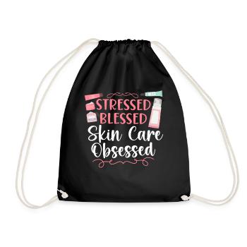 Soins de la peau d’esthéticienne agréée mignonne - Sac de sport léger - noir - Devant