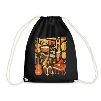 Orchestre - Musique, Instruments, Musiciens - Sac de sport léger - noir - Devant