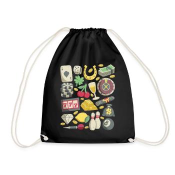 Casino - Drawstring Bag - black - Front
