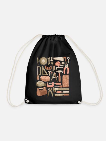 Carpenter, carpenter and carpenter - Drawstring Bag - black