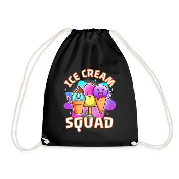 Escouade de crème glacée - Sac de sport léger - noir - Devant