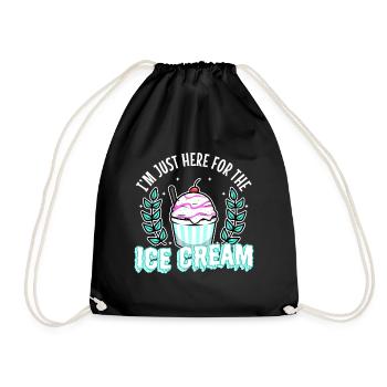 Je suis juste ici pour la crème glacée - Sac de sport léger - noir - Devant