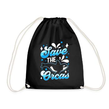 Sauvez les orques de mer Orques Protégez la baleine - Sac de sport léger - noir - Devant