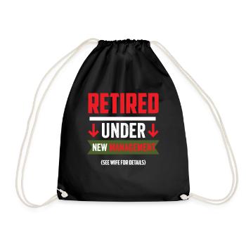 Under new management, see Wife Pension for details - Drawstring Bag - black - Front