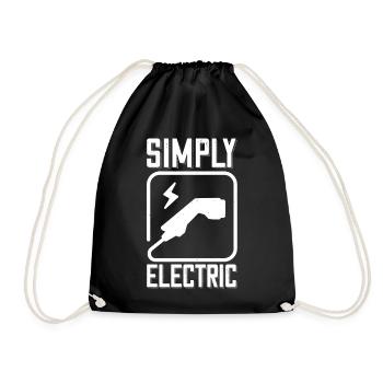 Simply Electric - pour les fans de voitures électriques - Sac de sport léger - noir - Devant