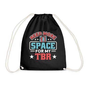 Book lover design with books for literature - Drawstring Bag - black - Front