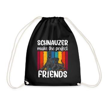 Schnauzer Sind Die Perfekten Besten Freunde Hund - Turnbeutel - Schwarz - Vorne