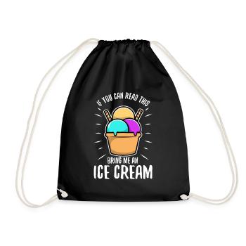 Si vous pouvez lire ceci apportez-moi une crème glacée - Sac de sport léger - noir - Devant
