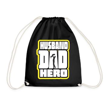 Mari Papa Héros Rétro - Sac de sport léger - noir - Devant
