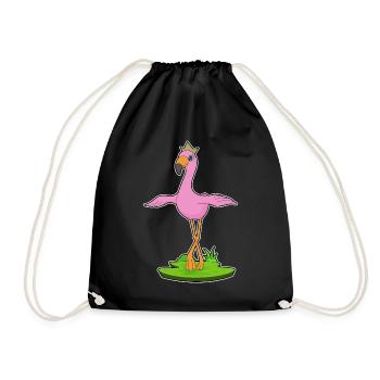Couronne de flamant rose - Sac de sport léger - noir - Devant