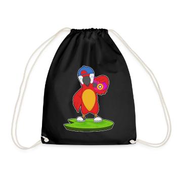 Parrot Ghetto Blaster Music - Drawstring Bag - black - Front