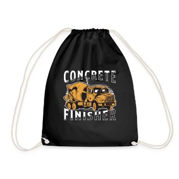 Concrete Finisher Construction Worker Cement Mason - Drawstring Bag - black - Front