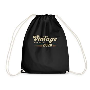 2020 Geburtstag Vintage Classic - Turnbeutel - Schwarz - Vorne