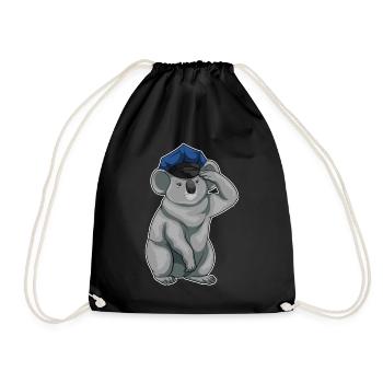 Koala Policier Casquette de police Police - Sac de sport léger - noir - Devant