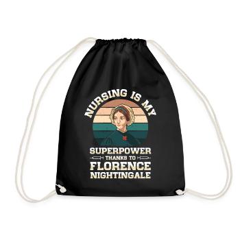 Krankenschwester Florence Nightingale Medizinische - Turnbeutel - Schwarz - Vorne