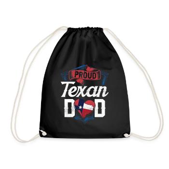 Proud Texan Father Texan Pride Texas - Drawstring Bag - black - Front