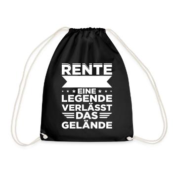 Rente Eine Legende Verlässt Das Gelände - Turnbeutel - Schwarz - Vorne