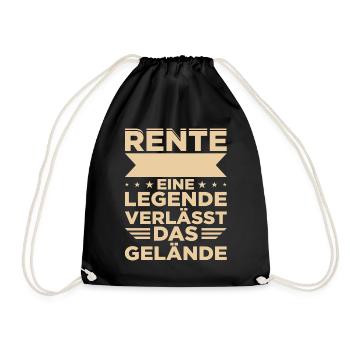 Rente Eine Legende Verlässt Das Gelände - Turnbeutel - Schwarz - Vorne
