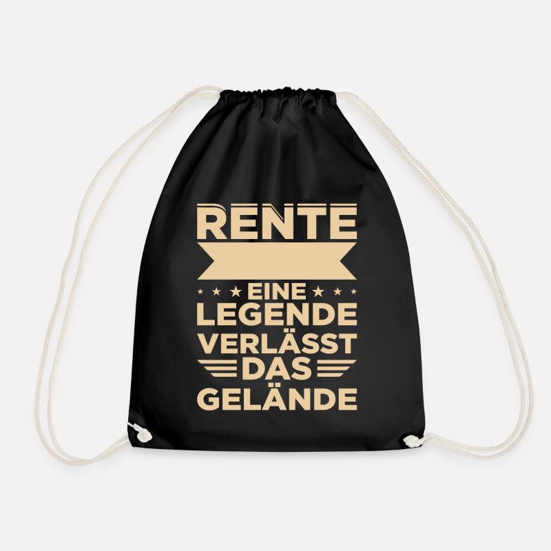 Rente Eine Legende Verlässt Das Gelände - Turnbeutel - Schwarz