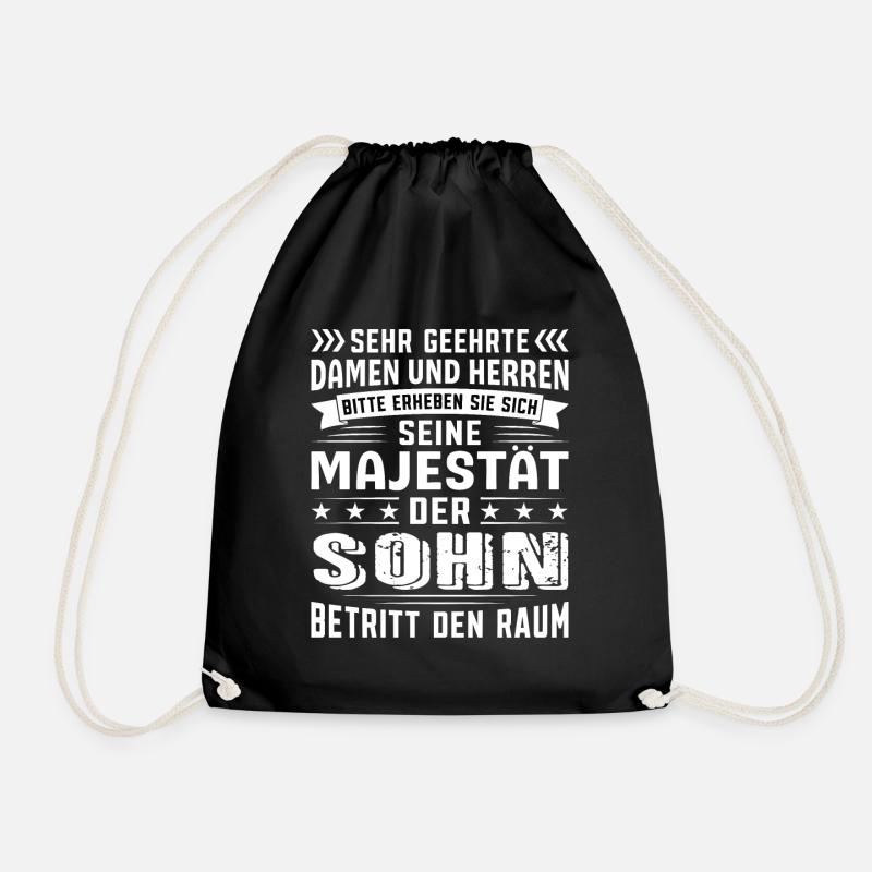 Sohn Geburtstag Sohn Sprüche Sohn Geschenke - Turnbeutel - Schwarz