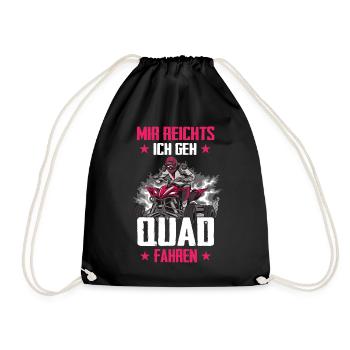 Quad Quadfahrer ATV Quad - Turnbeutel - Schwarz - Vorne