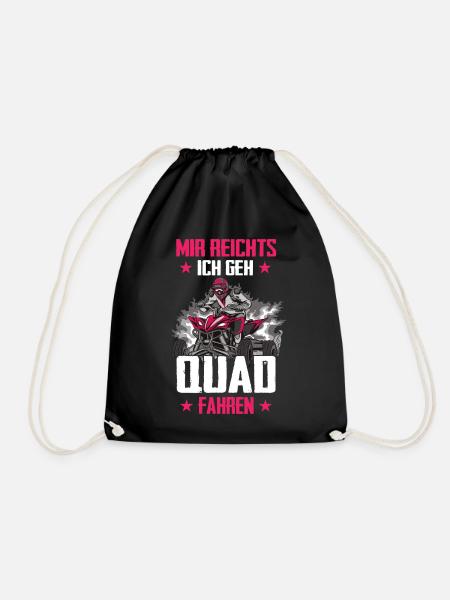 Quad Quadfahrer ATV Quad - Turnbeutel - Schwarz
