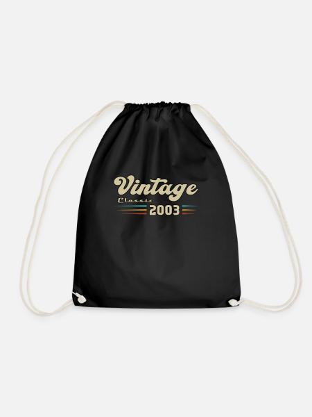 2003 Geburtstag Vintage Classic - Turnbeutel - Schwarz