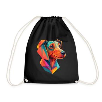 Dachshund Dog Dogs Design Dachshund Pet - Drawstring Bag - black - Front
