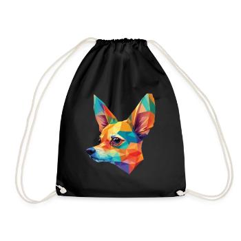 Chihuahua Polygon Art Dogs Design Dog Breed - Sac de sport léger - noir - Devant