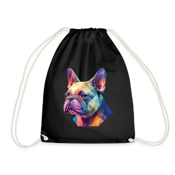 Conception de chiens de chien bouledogue français - Sac de sport léger - noir - Devant