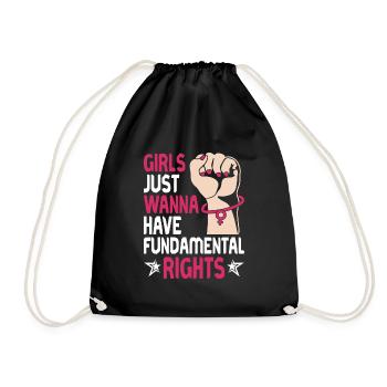 Les filles veulent juste avoir des droits fondamentaux - - Sac de sport léger - noir - Devant