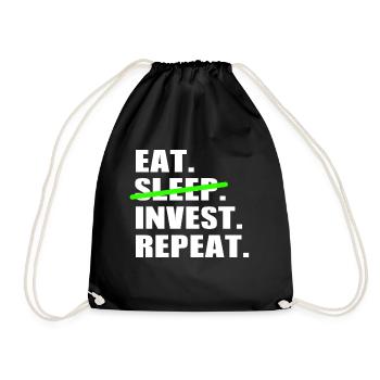Eat Sleep Invest Repeat - Bourse Day Trading - Sac de sport léger - noir - Devant