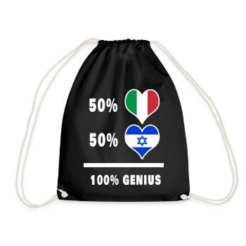 Drapeaux 100% fantastiques pour Israël et l’Italie - Sac de sport léger - noir - Devant