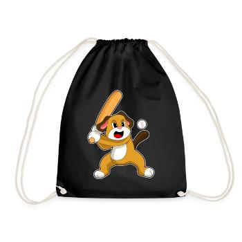 Chien Baseball Battes - Sac de sport léger - noir - Devant