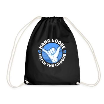 Surf, kitesurf, wakeboard, beach surfers - Sac de sport léger - noir - Devant