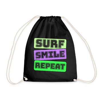 Surf, kitesurf, wakeboard, beach surfers - Sac de sport léger - noir - Devant