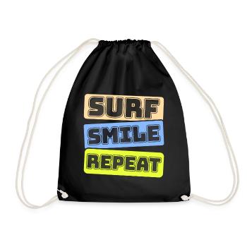 Surf, kitesurf, wakeboard, beach surfers - Sac de sport léger - noir - Devant