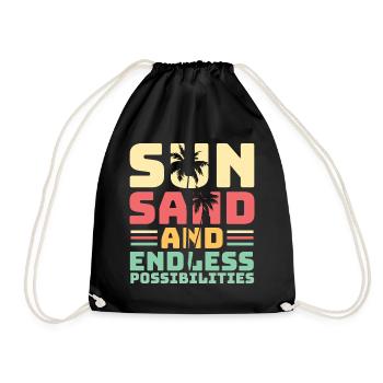 Surf, kitesurf, wakeboard, beach surfers - Sac de sport léger - noir - Devant