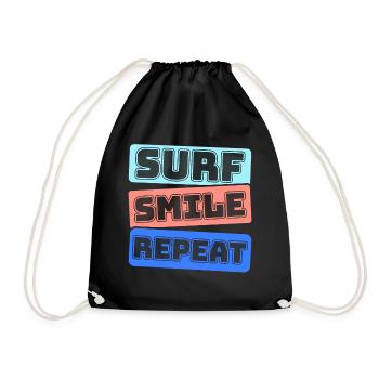 Surf, kitesurf, wakeboard, beach surfers - Sac de sport léger - noir - Devant
