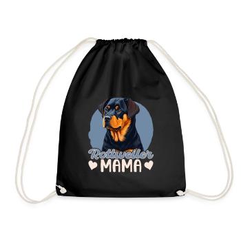 Maman Rottweiler - Sac de sport léger - noir - Devant