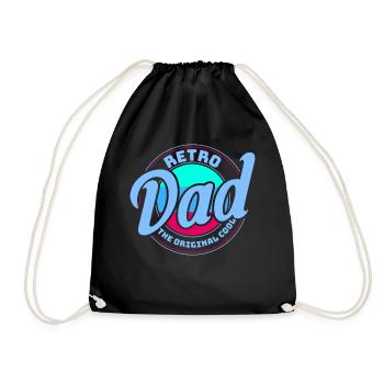 Retro Vintage Daddy 60s 70s 80s 90s Costume de fête - Sac de sport léger - noir - Devant