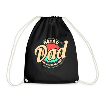 Retro Vintage Daddy 60s 70s 80s 90s Costume de fête - Sac de sport léger - noir - Devant